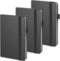 A6 Pocket Notebook 3 Pack, 3.5" x 5.7" Small Hardcover Lined Journals for Work Notes