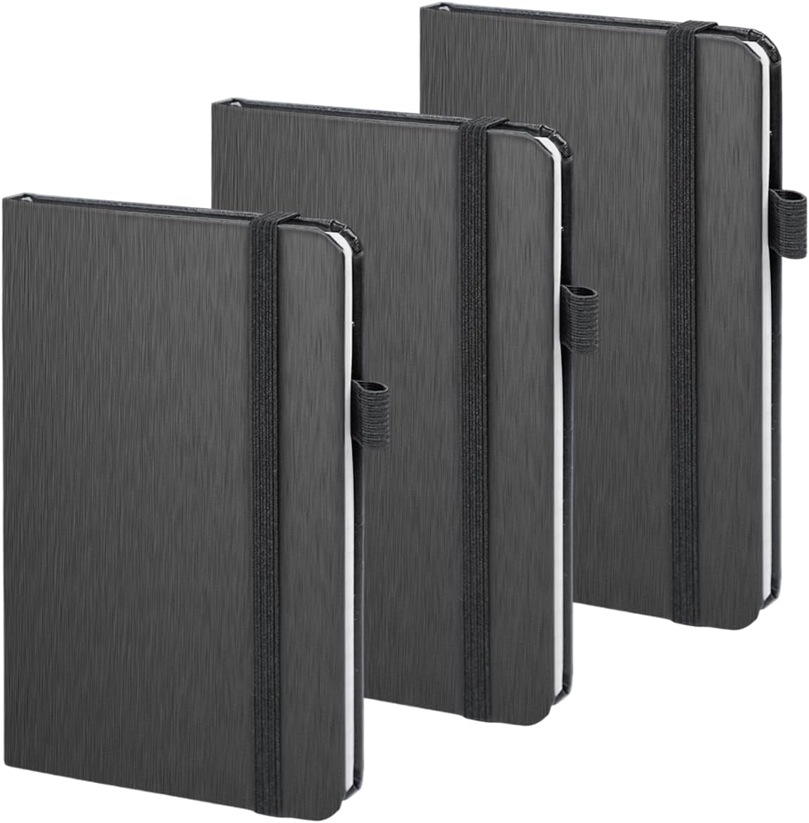 A6 Pocket Notebook 3 Pack, 3.5" x 5.7" Small Hardcover Lined Journals for Work Notes