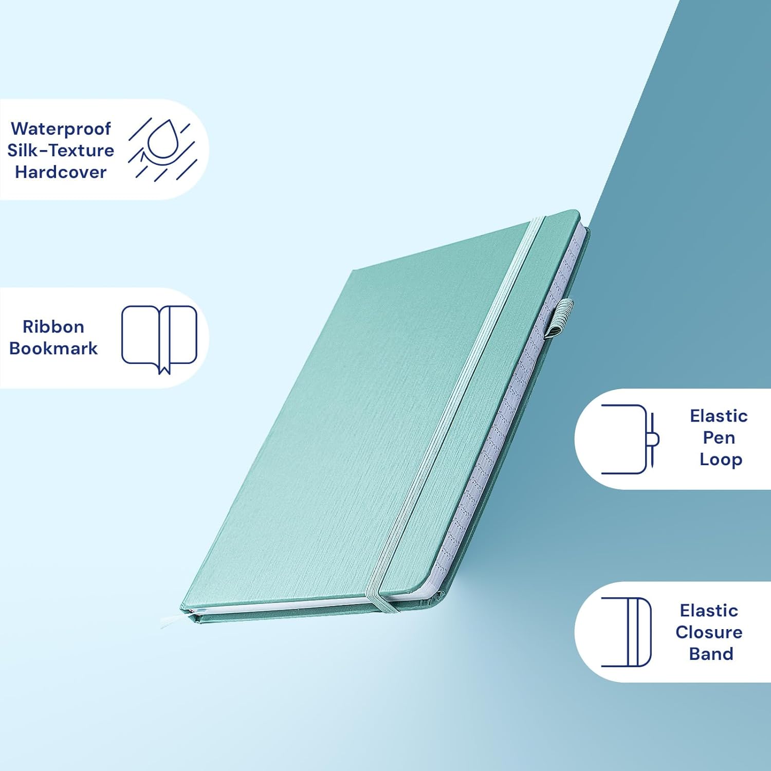 A6 Pocket Notebook 3 Pack, 3.5" x 5.7" Small Hardcover Lined Journals for Work Notes
